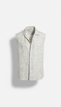 Egyptian cotton open collar shirt