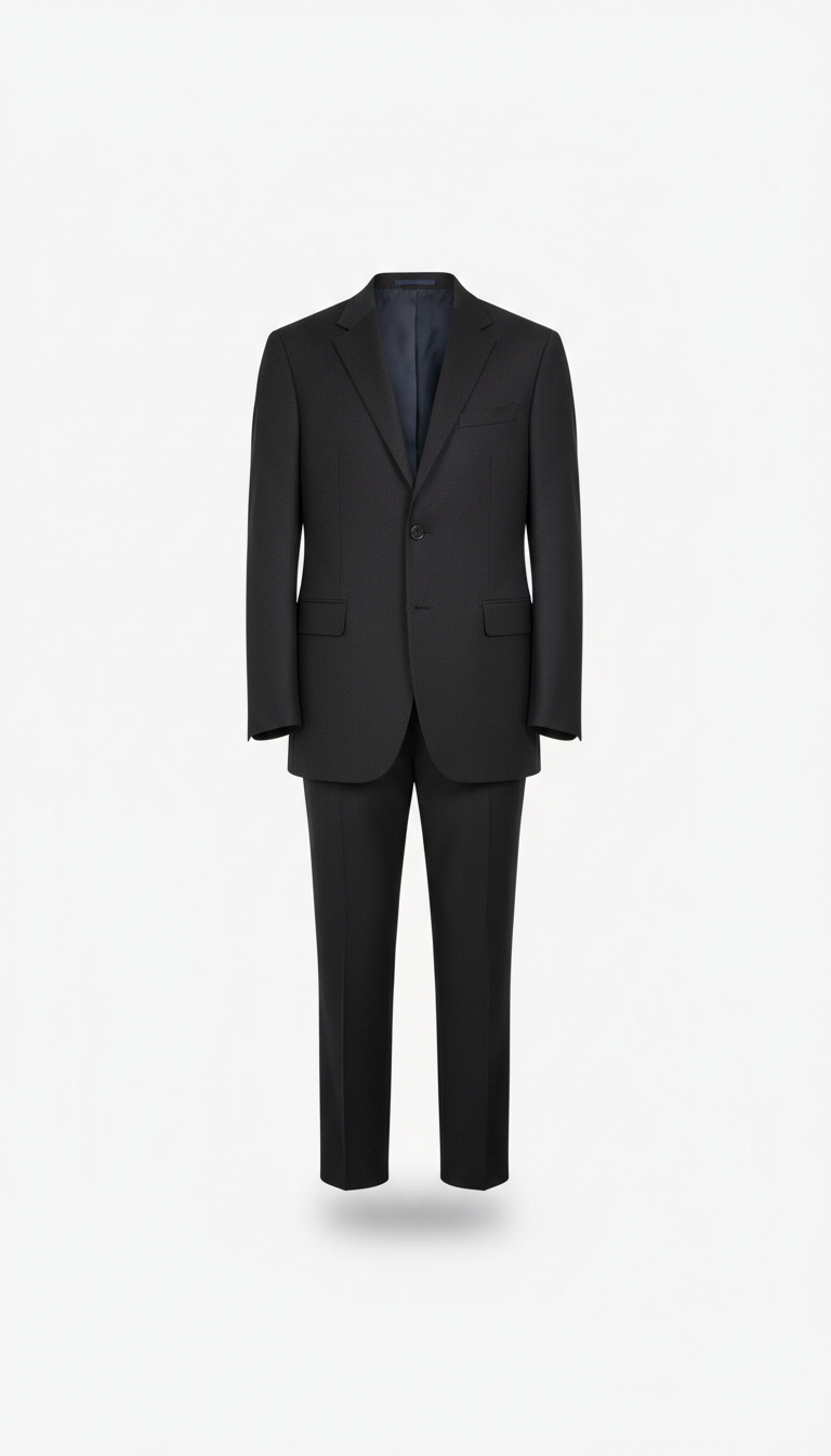 Deep charcoal Italian wool suit