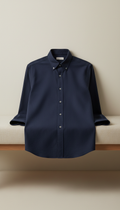 Navy Oxford shirt in Egyptian cotton